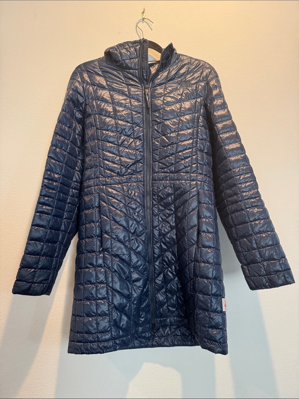 The North Face Women's Navy Quilted Long Puffer Coat